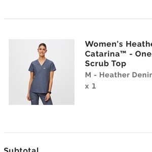 Figs Heather Denim Scrub Set